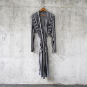 NWT The Gap Gray Slate Women's Long Robe Wrap Draped Loungewear! M/L NEW!